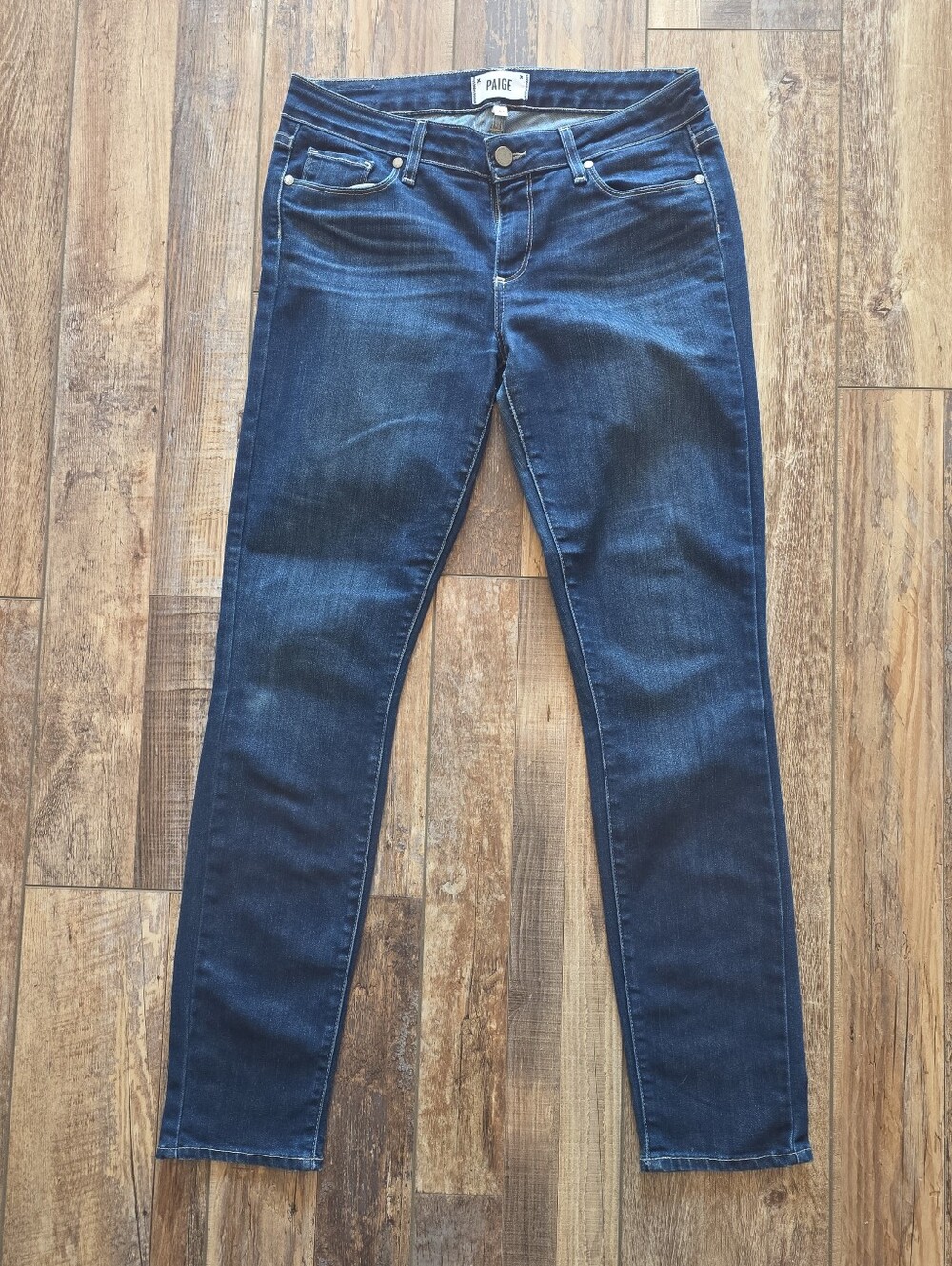 Paige - Skyline Ankle Peg Jeans - 28 - Dark Indigo Wash